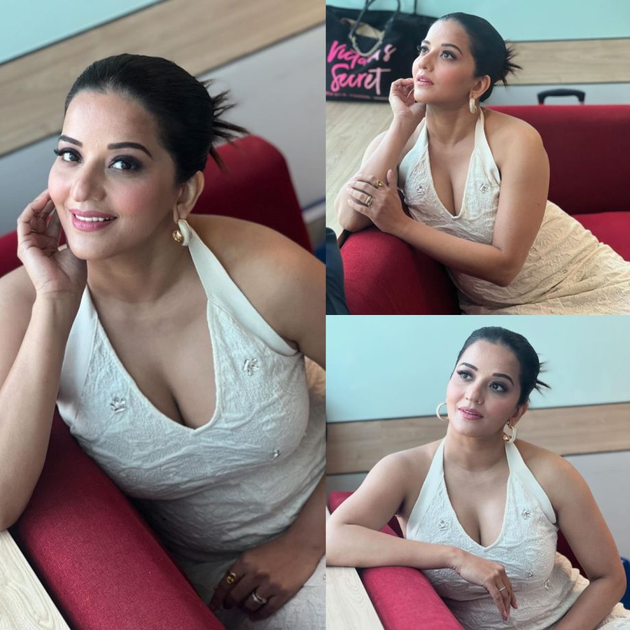 Monalisa Turns Into A White Swan Wearing Bodycon Dress, See How 888768