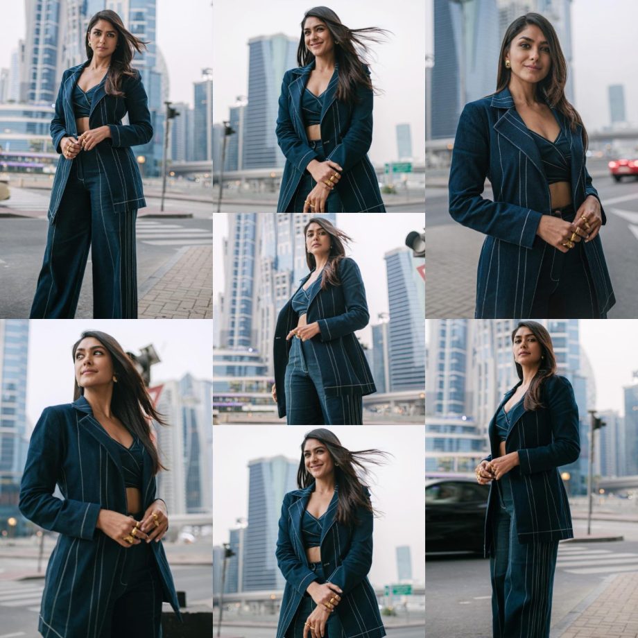 Mrunal Thakur Vs Malavika Mohanan: Who Rocks Blue Denim Asymmetric Blazer Style? 888947