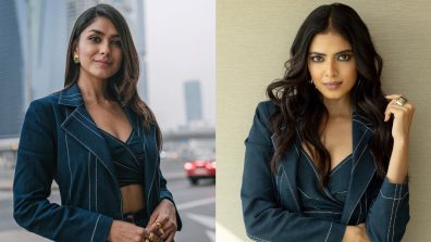 Mrunal Thakur Vs Malavika Mohanan: Who Rocks Blue Denim Asymmetric Blazer Style?