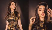 Nora Fatehi Makes A Fashion Statement In A Black And Yellow Co-Ord Set; See Photos