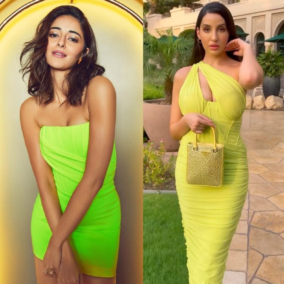 Nora Fatehi Vs Ananya Panday: Whose Neon Dress Looks Hot? 889402