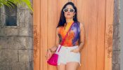 Nushrratt Bharuccha Keeps It Casual In A Multi-colored Abstract Top And White Shorts 885262