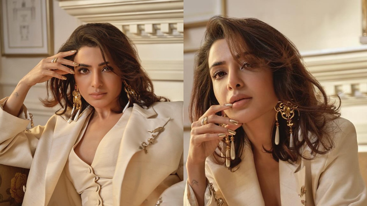 Power Dressing: Samantha Ruth Prabhu Ups Fashion Continent In A Beige Blazer Set 886487