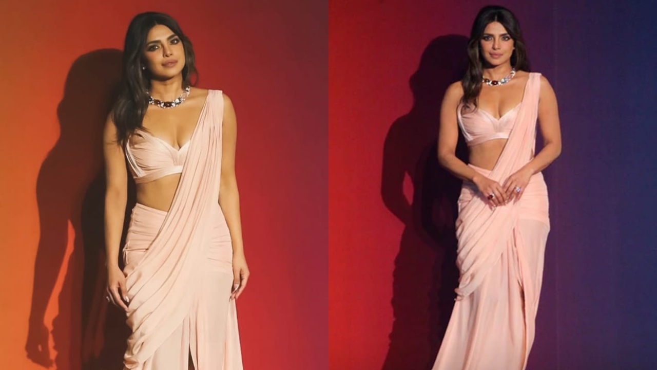 Priyanka Chopra Rocks Indo-western Saree Look With A Necklace Worth Around $1 Million 887382