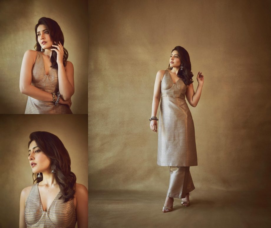 Raashii Khanna Channels Her Inner Beauty In Comfy Brocade Salwar Suit, Take a Look 885197