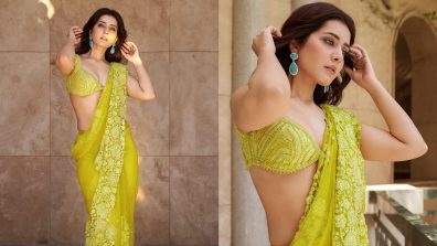 Raashii Khanna Is A Sight-to-behold In Refreshing Green Threadwork Saree