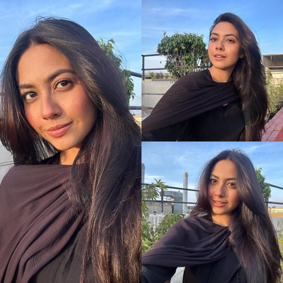 Radiant Beauty: Reem Shaikh's Sunkissed Selfies Moments In Black Salwar Suit 888642