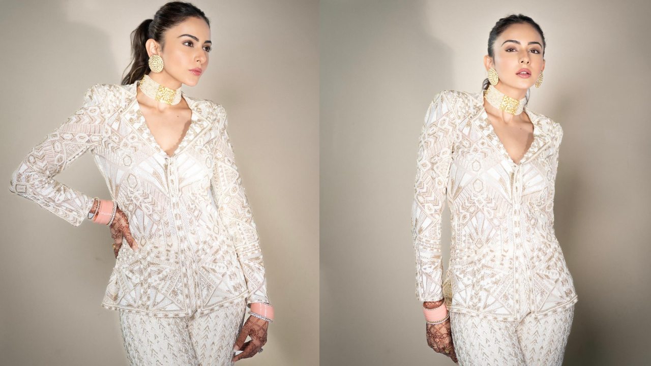 Rakul Preet Singh Flaunts Timeless Ethnic Fashion In A White And Gold Sharara Set; Check Now! 886155