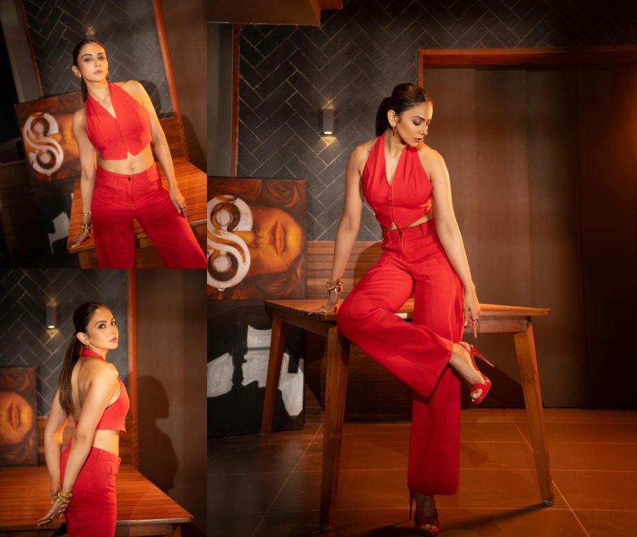 Rakul Preet Singh Set Fashion Game On Point In A Red Co-Ord Set; See Photos 886785