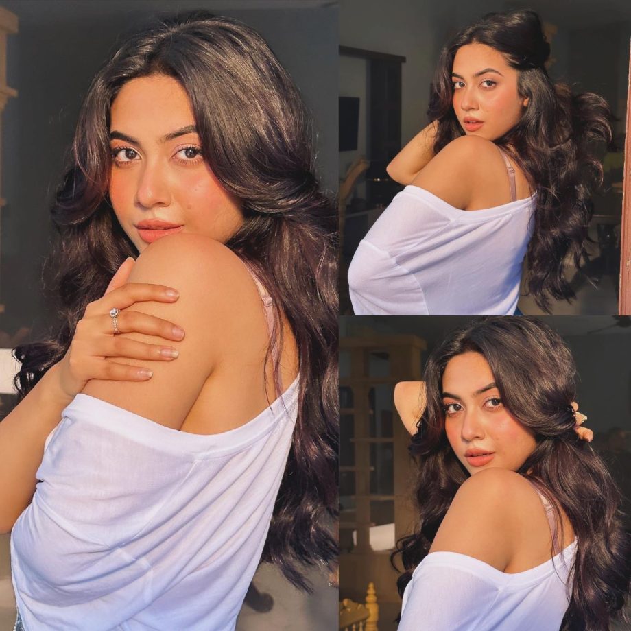 Reem Shaikh Looks Casual Yet Glamorous In A White Top And Blue Shorts; See Pics 885975
