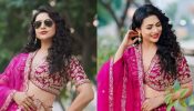 Regal Royalty: Divyanka Tripathi Captivates Hearts In A Purple And Gold Lehenga Set, See Pics 887683