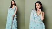 Regal Vibes: Jasmine Bhasin Looks Simply Divine In A Blue Printed Sharara Set 889005