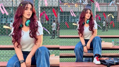 Rock Your Casual Look Like Ashnoor Kaur In Striped Top & Denim, Take Cues