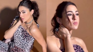 Sara Ali Khan Turns Leopard In Animal-printed Pantsuit, Smokey Eyes & Choker, See Photos