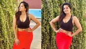 Sensation Style: Monalisa Sets The Temperature Soaring In A Brown Crop Top And Red Skirt, See Pics