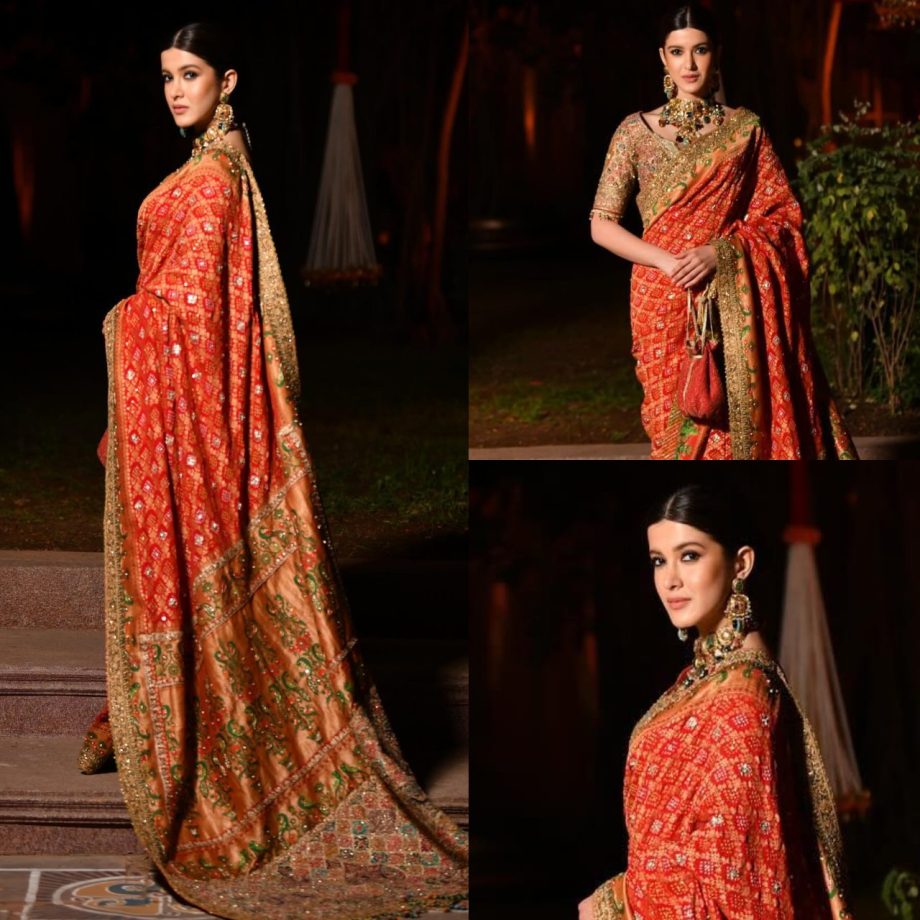 Shanaya Kapoor Sparks Royal Allure In Traditional Red Saree, See Viral Photos 885745