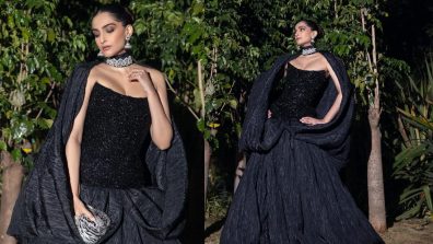 Sonam Kapoor Makes Bewitching Entry To A Party In Black Shimmery Gown