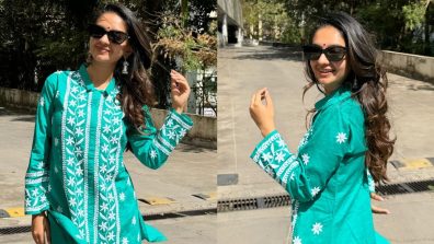 Check Out: Anushka Sen Ethnic Fashion Game On Point In A Green And White Pant Set