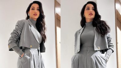 Style Alert: Nora Fatehi Nails Western Fashion Staple In A Grey Co-Ord Set