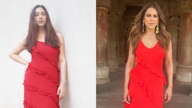 Style Showdown: Disha Parmar vs. Nia Sharma: Who Slayed In A Red Ruffle Maxi Dress Better?