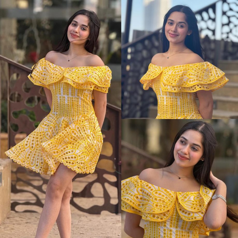 Summer Chic: Jannat Zubair Captivates Our Hearts In A Yellow Off-Shoulder Dress; See Photos 885778