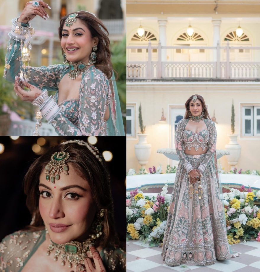 Surbhi Chandna Unveils Her Wedding Look In A Dreamy Green And Pink Bridal Lehenga Set; Check Now! 885711