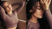 Surbhi Jyoti Flaunts Her Toned Abs in Brown Crop Top And Blue Shorts