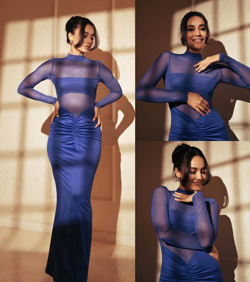 Surbhi Jyoti’s Looks Take Center Stage In A Blue Mesh Dress; Check Now! 885909