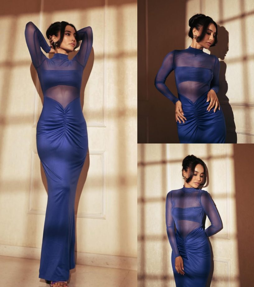 Surbhi Jyoti’s Looks Take Center Stage In A Blue Mesh Dress; Check Now! 885908