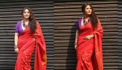 Swastika Mukherjee Elevates Ethnic Fashion In A Red And Purple Printed Saree, See Photos! 888484