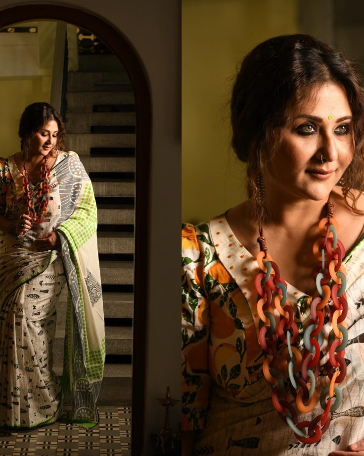 Swastika Mukherjee Embraces Traditional Charm In A Multi-Colored Printed Saree; See Pics 886118