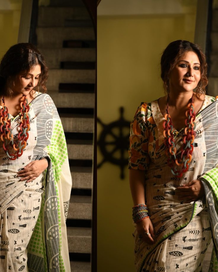 Swastika Mukherjee Embraces Traditional Charm In A Multi-Colored Printed Saree; See Pics 886120