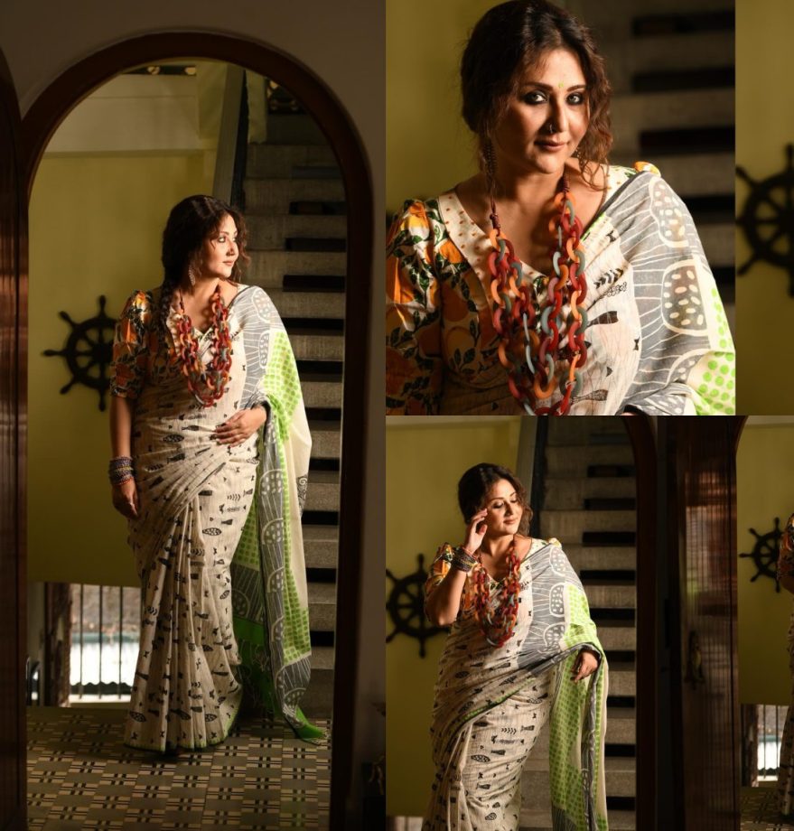 Swastika Mukherjee Embraces Traditional Charm In A Multi-Colored Printed Saree; See Pics 886121