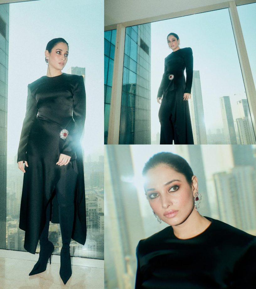 Tamannah Bhatia Sets Out Heart Racing In A Black Satin Dress; Check Now! 885880