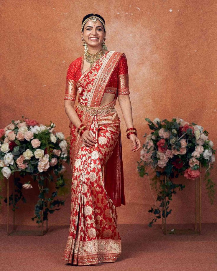 Tara Sutaria Or Samantha Ruth Prabhu: Who Looks Mesmerizing In Red Banarasi Saree? 887989