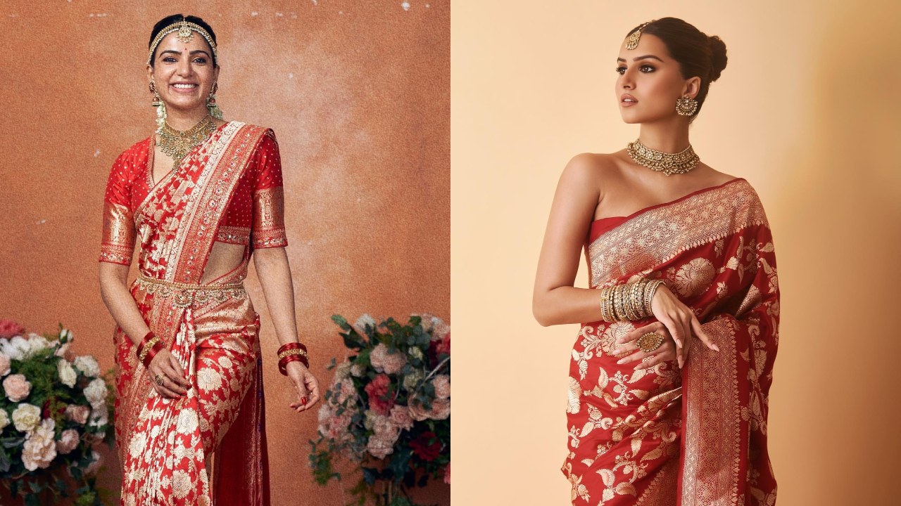 Tara Sutaria Or Samantha Ruth Prabhu: Who Looks Mesmerizing In Red Banarasi Saree? 887990