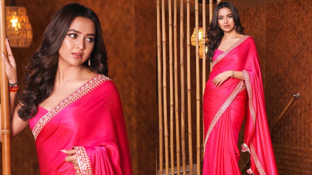 Tejasswi Prakash's Sheer Elegance In Rani Pink Silk Saree Is No Miss, See Photos 887838