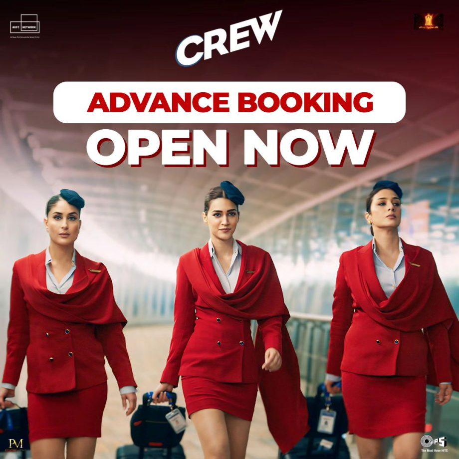 The Excitement for Tabu, Kareena Kapoor Khan and Kriti Sanon starrer 'Crew' peaks, Opens its Advance Booking on Popular Demand Today! 888855