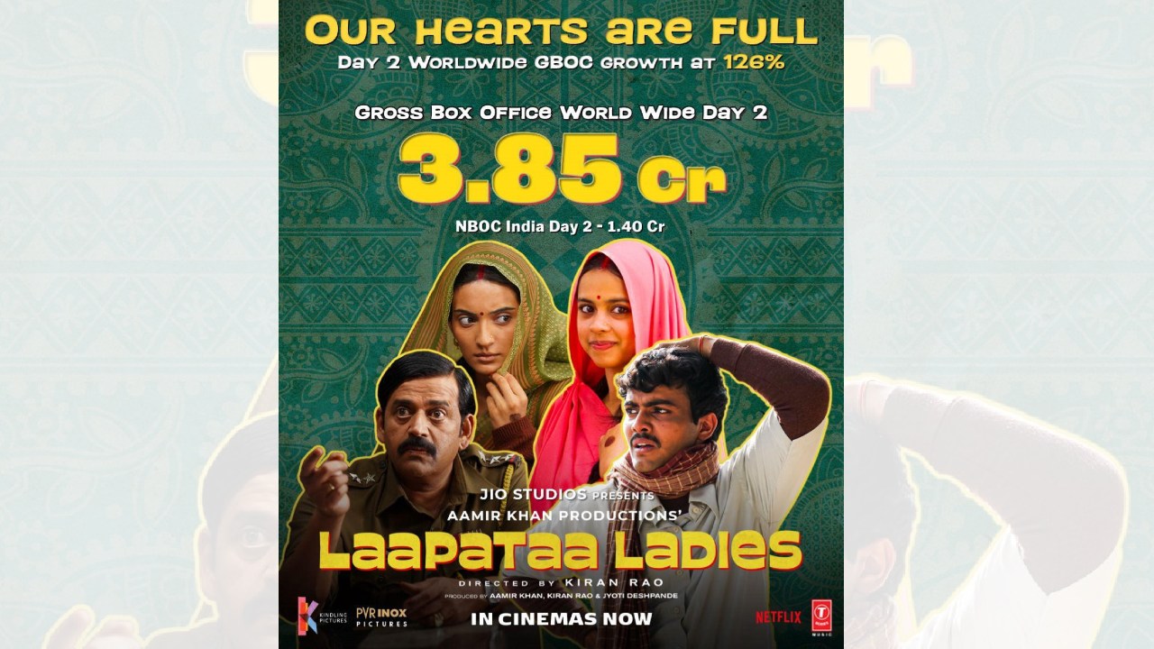 The laughter echoes louder! Kiran Rao’s Laapataa Ladies witnessed a big surge on Day 2, collecting 1.40 Cr. nett on Saturday