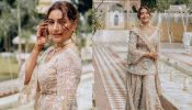 Timeless Beauty: Surbhi Chandna Grabs Our Attention In A Beige And Silver Gharara Set At Chooda Ceremony; Check Now! 886367