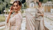Timeless Beauty: Surbhi Chandna Grabs Our Attention In A Beige And Silver Gharara Set At Chooda Ceremony; Check Now!