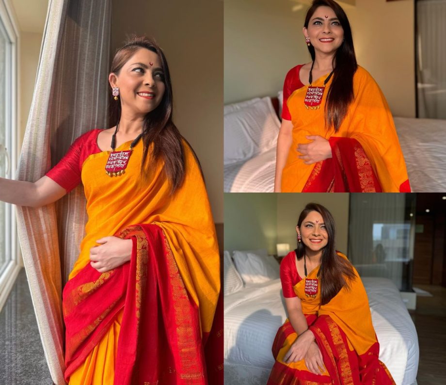 Traditional Charm: Sai Tamhankar, Sonalee Kulkarni & Priya Bapat Grace The Occasion In Elegant Sarees 888525