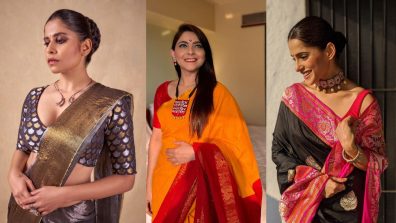 Traditional Charm: Sai Tamhankar, Sonalee Kulkarni & Priya Bapat Grace The Occasion In Elegant Sarees
