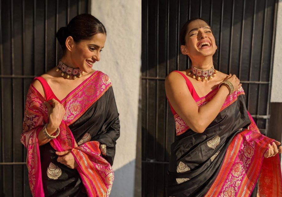 Traditional Charm: Sai Tamhankar, Sonalee Kulkarni & Priya Bapat Grace The Occasion In Elegant Sarees 888523