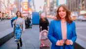 Vibe Check: Munmun Dutta Gives Bossy Look In Blue Blazer And Printed Skirt