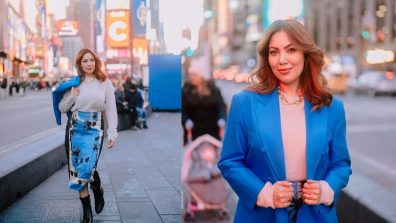 Vibe Check: Munmun Dutta Gives Bossy Look In Blue Blazer And Printed Skirt