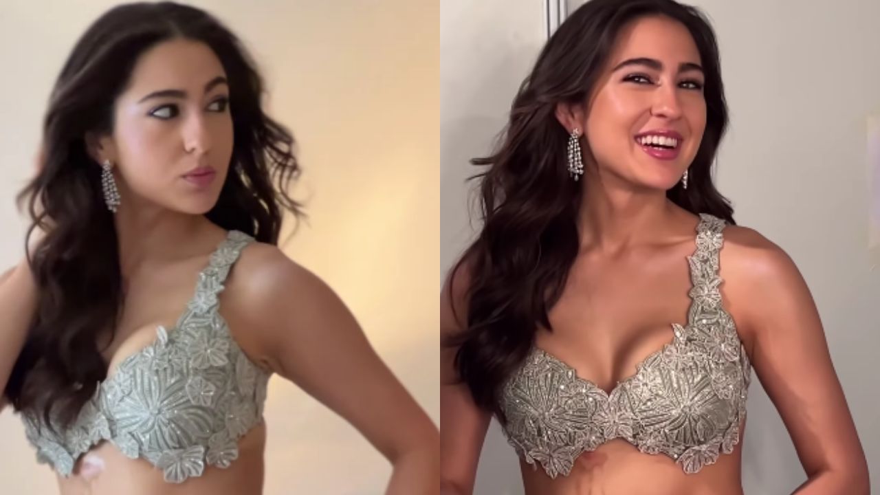Watch: Sara Ali Khan Sets Our Heart Racing In A Silver Lehenga Set, Check Now! 887482