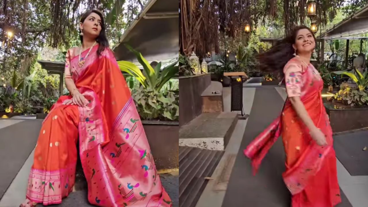 Watch: Sonalee Kulkarni Effortlessly Grace Maharashtrian Heritage In A Multi-colored Paithani Saree 885296