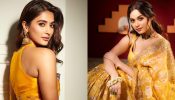 Who Looks Captivating In Yellow Threadwork Saree- Pooja Hegde Or Jannat Zubair?
