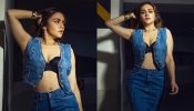 Amruta Khanvilkar Rocks The Denim Trend In A Blue Vest And Skirt 891370